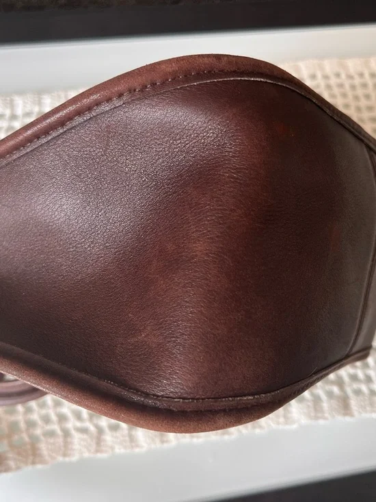 Vintage Janice Coach Brown Leather Crossbody Bag with bronze hardware made in DR - Picture 7 of 15